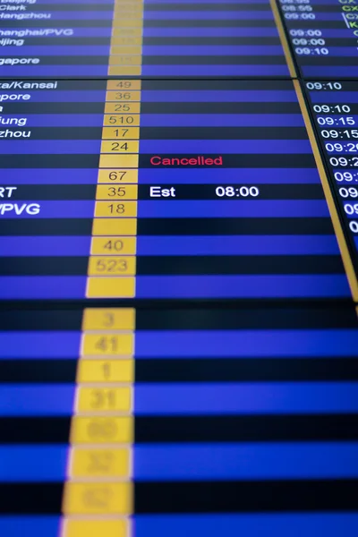 Flight information board in airport.