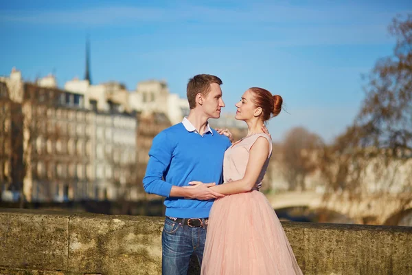 Romantic couple in Paris, France