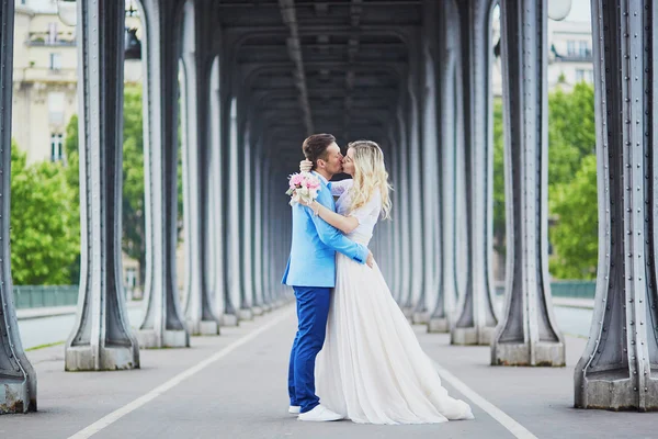 Just married couple in Paris, France