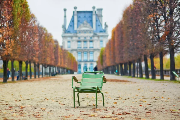Typical Parisian park chair in Tuileries Garden