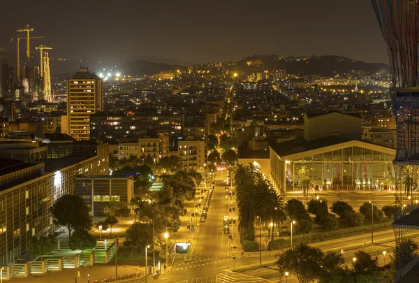 Night view of Barcelona.