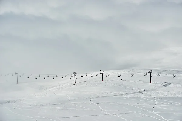 The gondola lift on the ski resort of Georgia