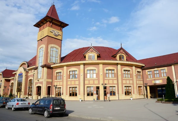 View of railway station in Uzhhorod,Ukraine.City located in western Ukraine, at border with Slovakia and near border with Hungary