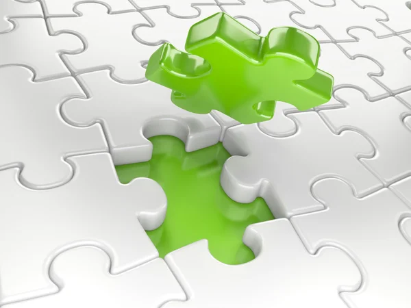 Business concept - final piece of jigsaw puzzle