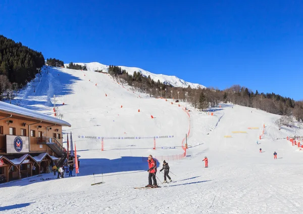 Meribel Ski Resort, Meribel Village Center (1450 m).  Sport track. France