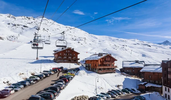 Chalet on the slopes of the valley Val Thorens. Ski resort  Val Thorens