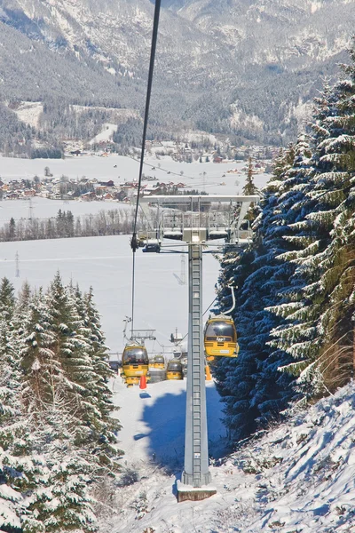 Cabin ski lift.  Ski resort Schladming . Austria