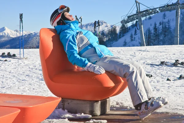 Rest after skiing. Ski resort Schladming. Austria
