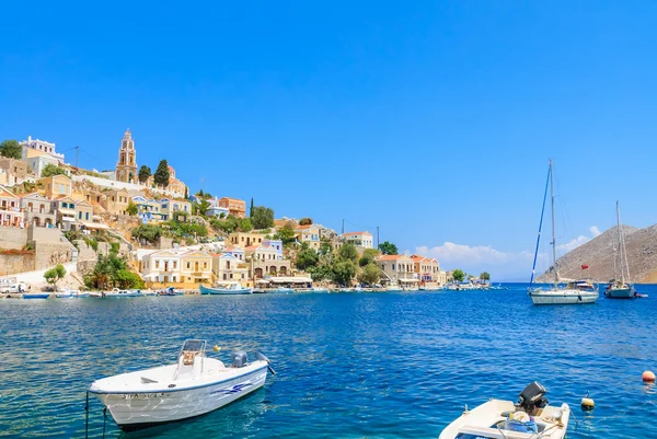 The capital of the island of Symi - Ano Symi. Harani area. Greec