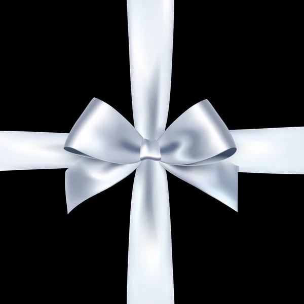 Shiny white satin ribbon