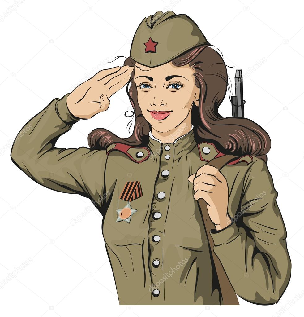 Открытка солдат отдает честь 90