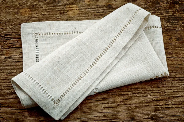 Folded linen napkin