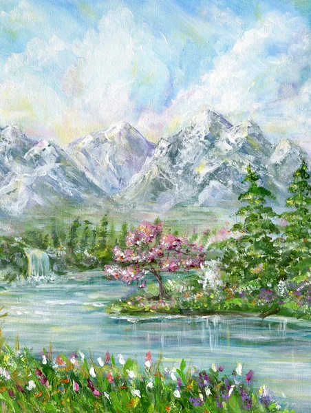 Spring mountain landscape