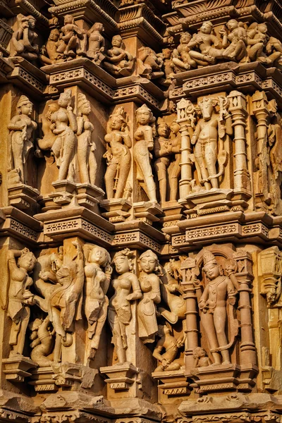 Sculptures on Khajuraho temples