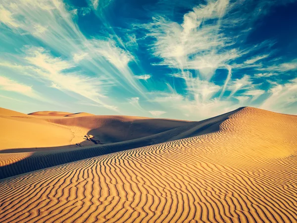 Sand dunes in desert