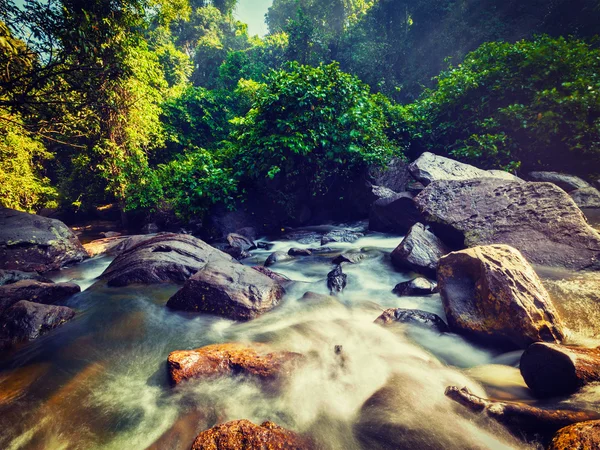 Tropical waterfall in Cambodia