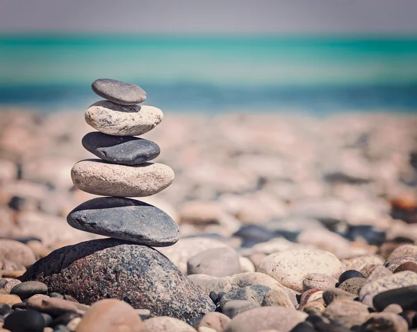 Zen balanced stones stack
