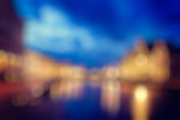 Ghent canal, Graslei and Korenlei streets at night