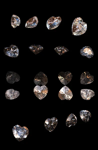 Luxury diamonds in heart shape