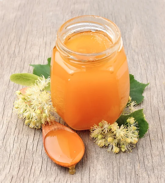 Honey with linden flowers