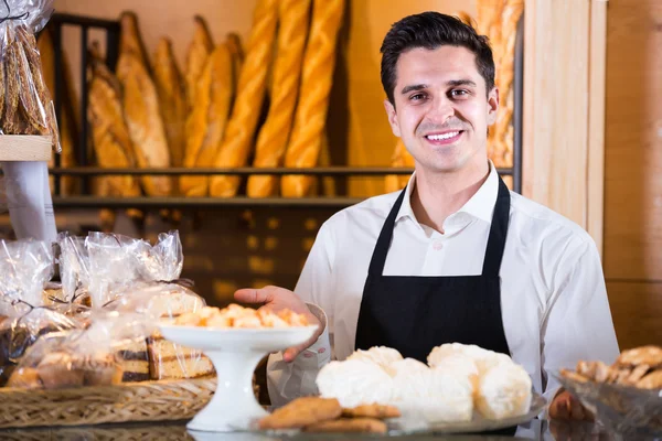 Male baker at bakery