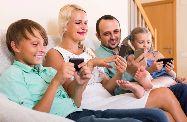 Portrait of  family playing