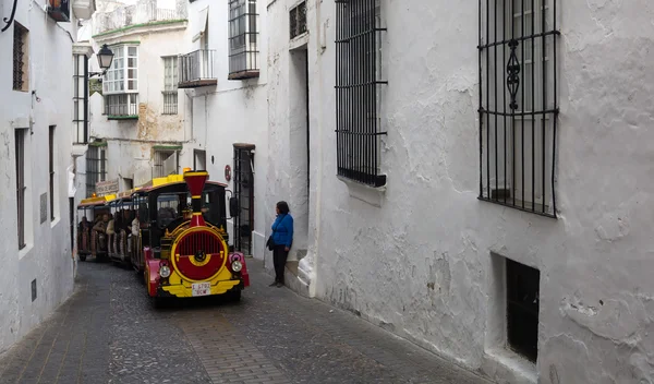 Tourist train on the narrow streets