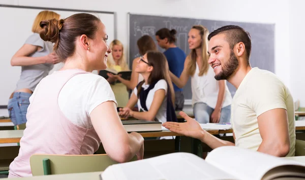 Friendly  students chatting