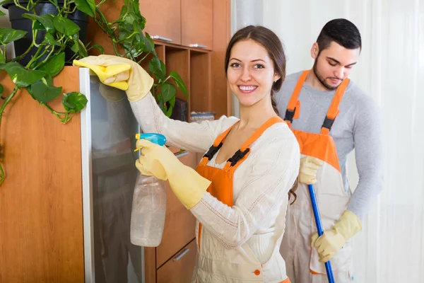 Portrait of professional cleaners