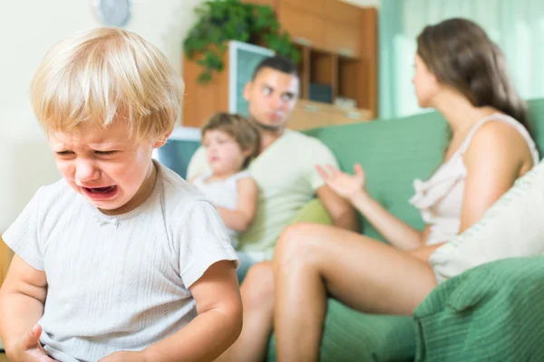 Quarrel of parents at home