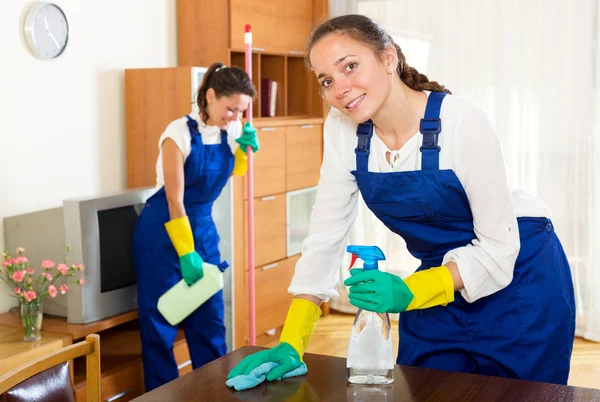 Workers of cleaning company