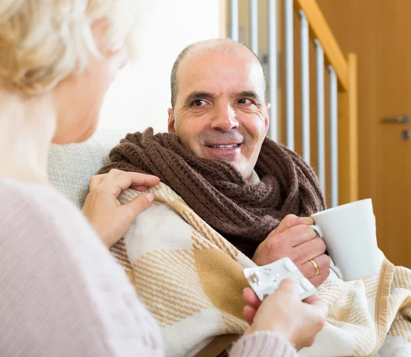 Social worker taking care of patient