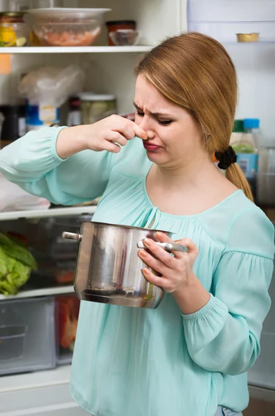 Woman noticed foul smell of food