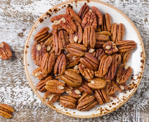 Pecan nuts on table