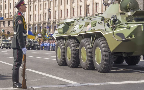 Military vehicles in the Independence Day parade