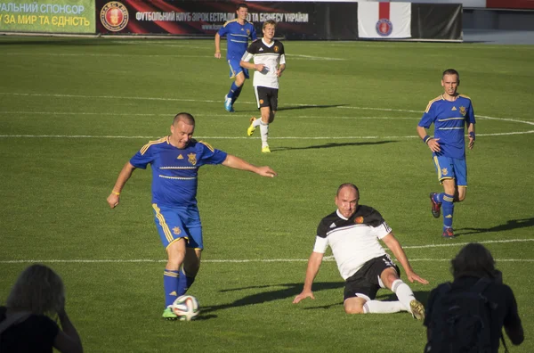 Charity football match at the stadium 