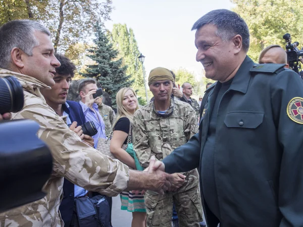 Arsen Avakov and combat commanders