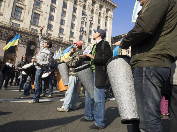 People with special needs on peace march