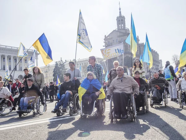 People with special needs on peace march