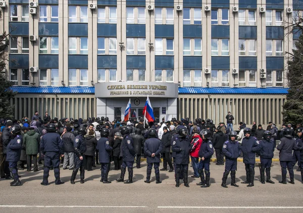 Pro-Russian protest in Lugansk