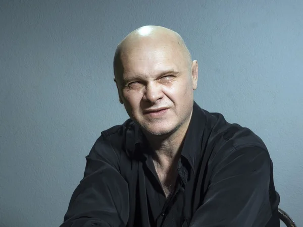 Portrait of bald man