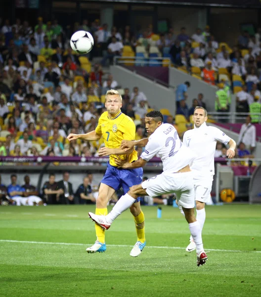 2012 欧锦赛比赛瑞典 vs 法国 - 图库社论照片 k