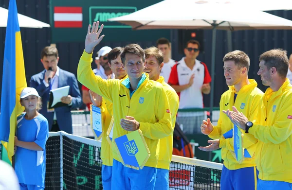 Davis Cup tennis game Ukraine v Austria