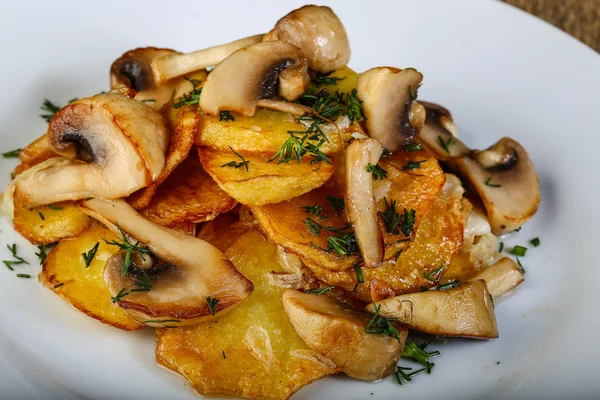 Roasted mushrooms with potato