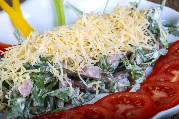 Salad with beef tongue