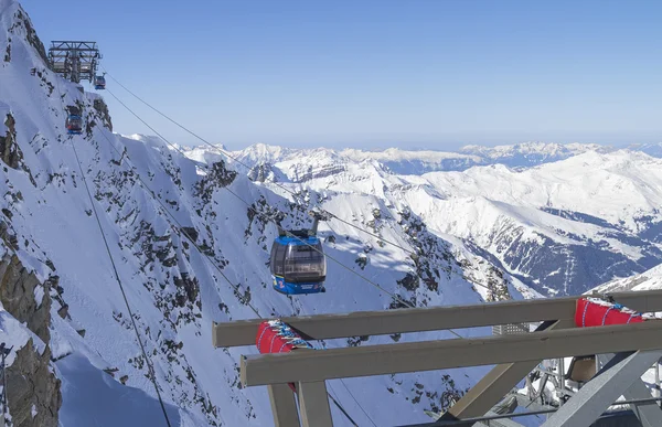 The cable car that leads to the top of the Hintertux Glacier.