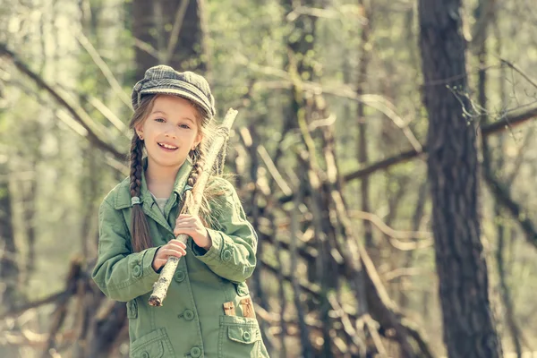 Little  girl t in the forest