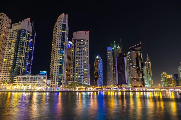 Dubai marina at summer night