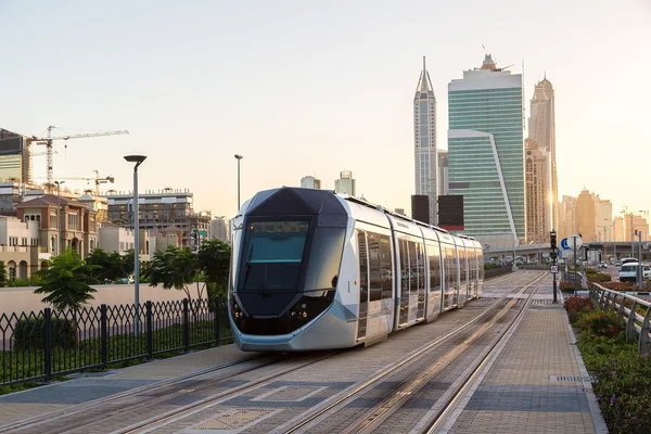 New modern tram in Dubai