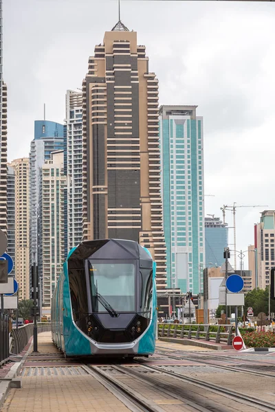 New modern tram in Dubai, UAE